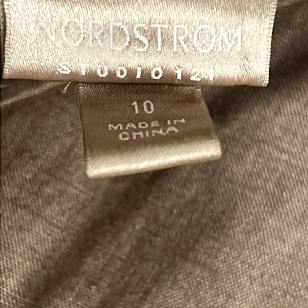SOLD IN STORE Nordstrom Studio 121 Long Sleeve Linen Blend Shirt Dress Size 10 - Picture 7 of 13
